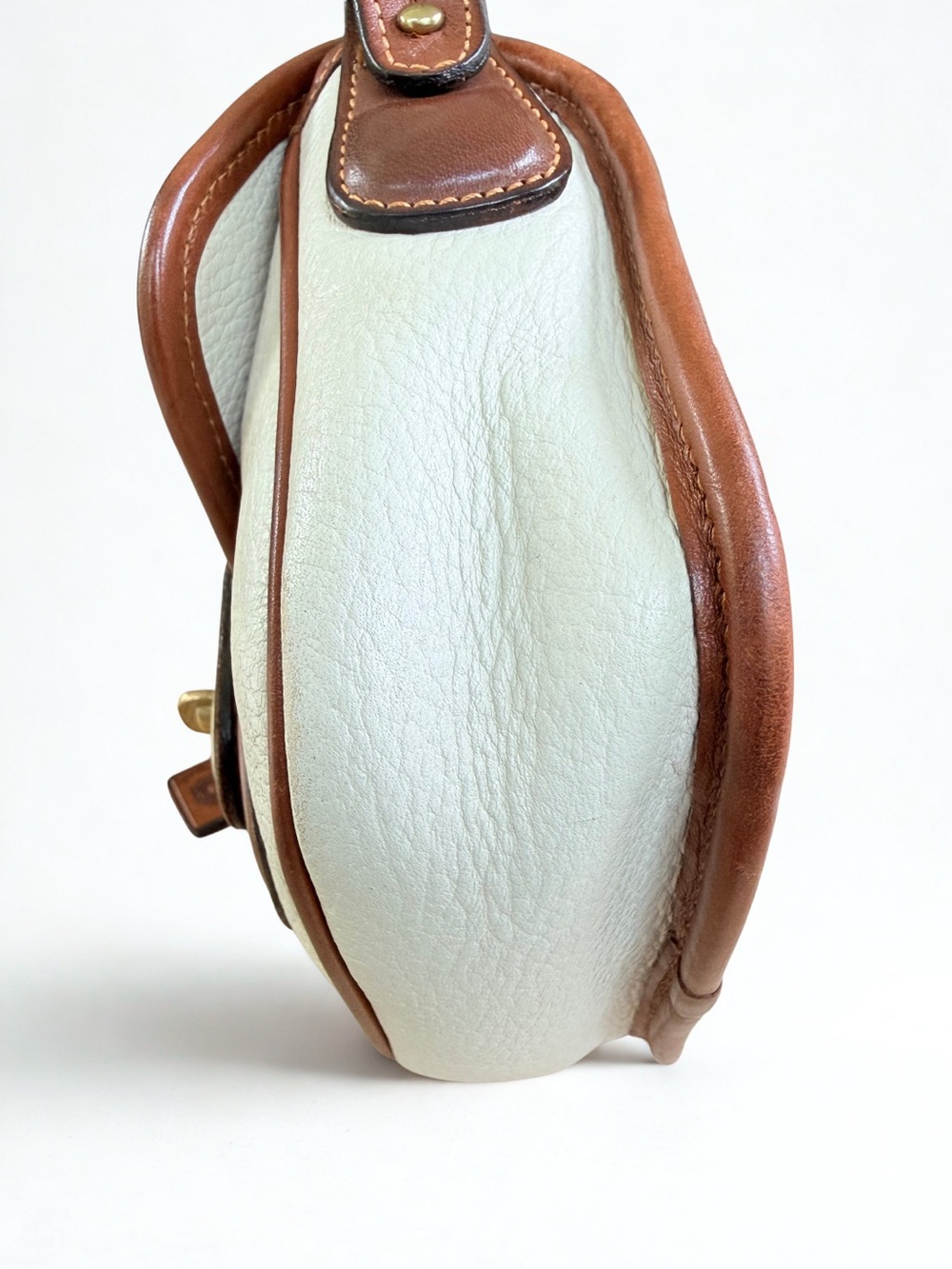 Vintage COACH Two-Tone Leather Flap Crossbody Bag - Style 311 - Picture 5 of 8